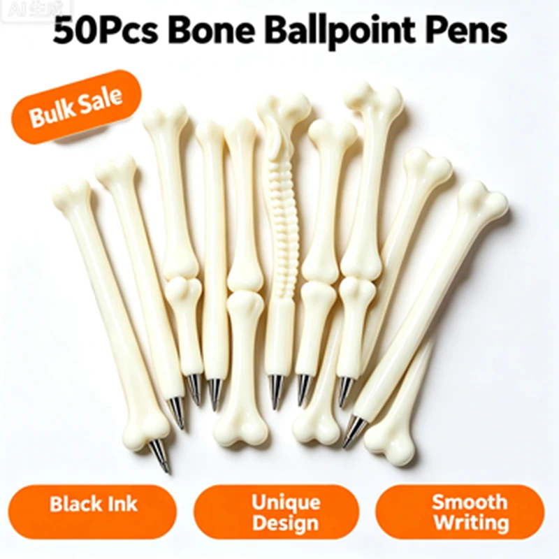 50pcs-halloween-skeleton-bone-pens-creative-bone-shaped-ballpoint-writing-pens-for-kids