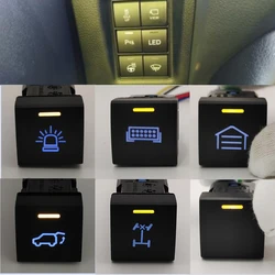 Car LED Light Bar Trunk Front Diff Garage Exhaust Switch Push Button for Toyota Camry Altis Hilux LC300 2018 Rav4 Prado 150 2020
