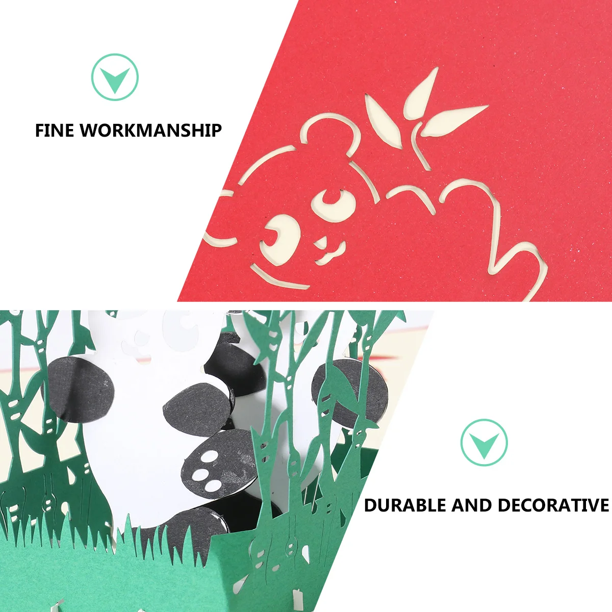 

1pc 3D Greeting Card Pop-Up Paper Panda Sculpture Birthday Graduation Souvenir Handcraft Gift For Lover Friends