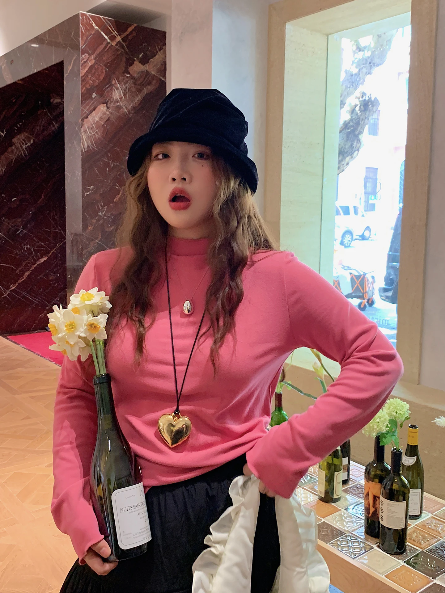 

Женский вязаный пуловер Base irt Fce f с высоким воротником, внутренняя одежда, Thiened Long Sve, повседневный Sle, осень-зима плюс...