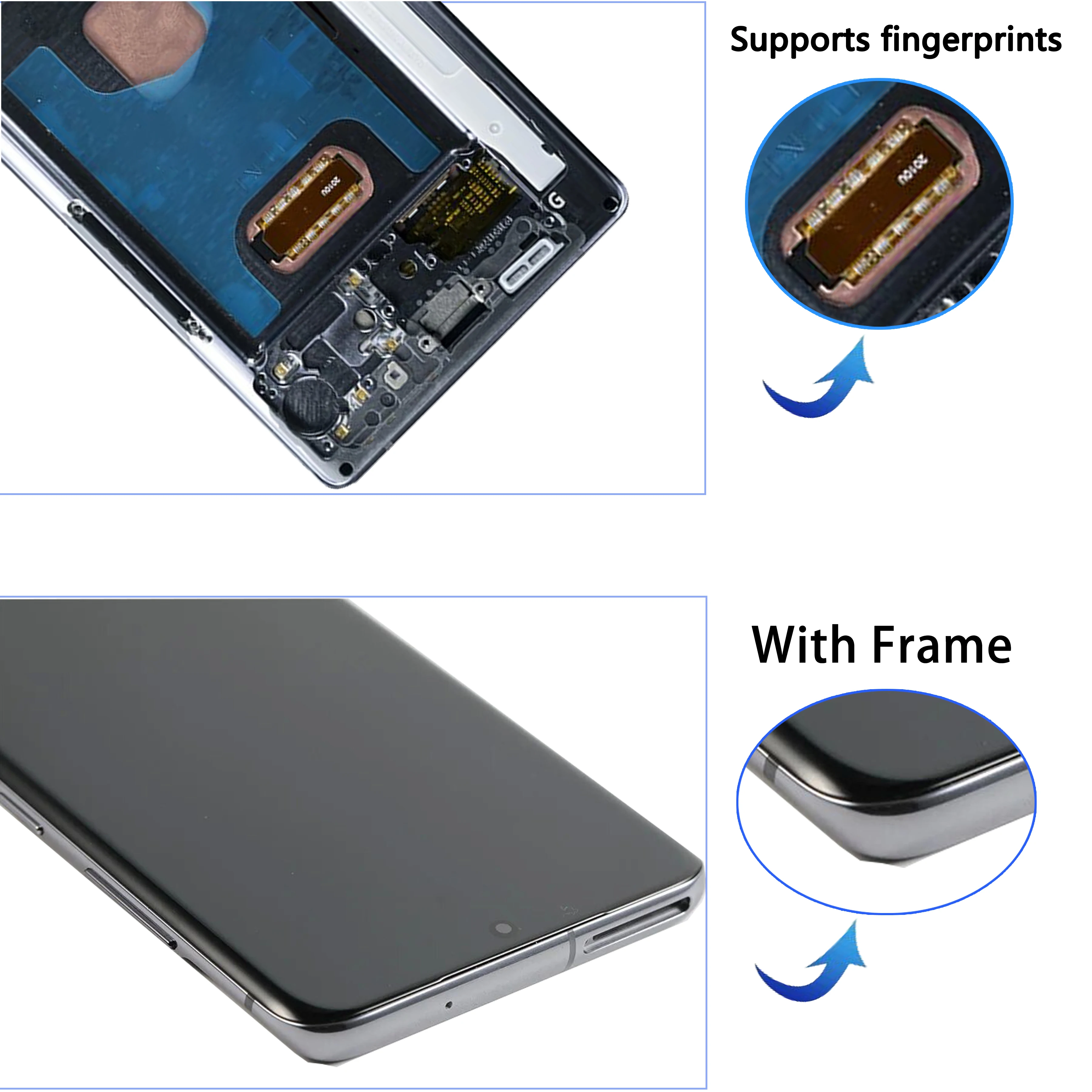 OLED Note20 N980F N980 LCD For Samsung Galaxy Note 20 5G N981 N9810 N981N Display Touch Screen Digitizer Replacement With Frame