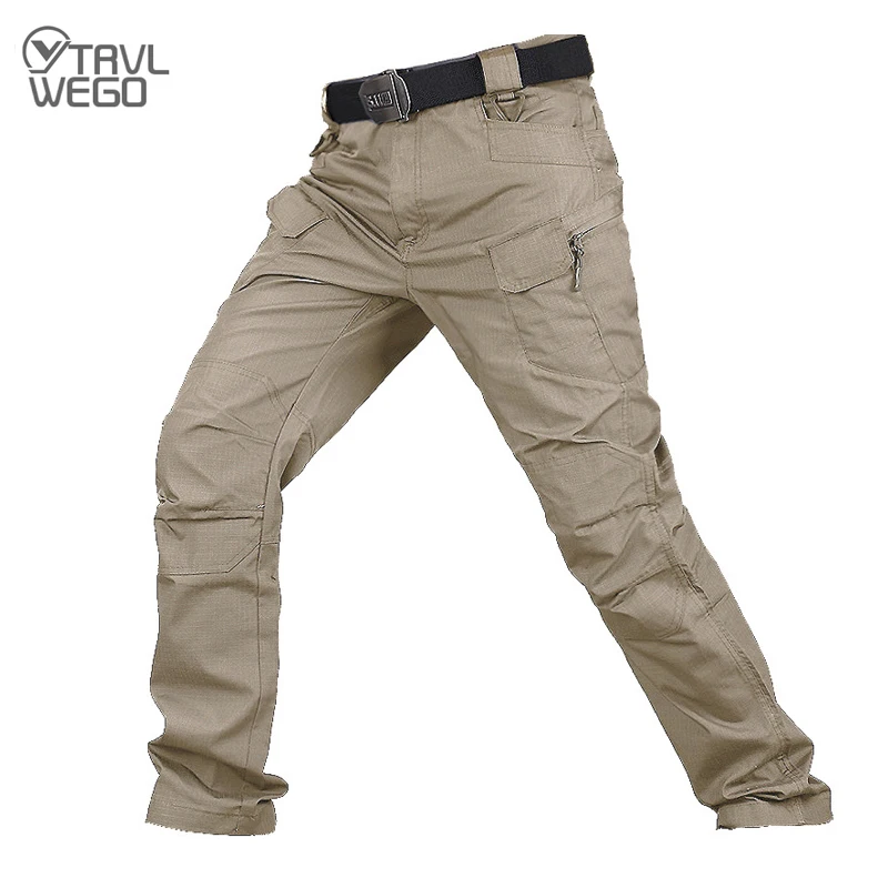 

TRVLWEGO Outdoor Trekking Pants Summer Multi Pockets Thin Quick Dry Men Waterproof Hiking Camping Climbing Fishing Trousers