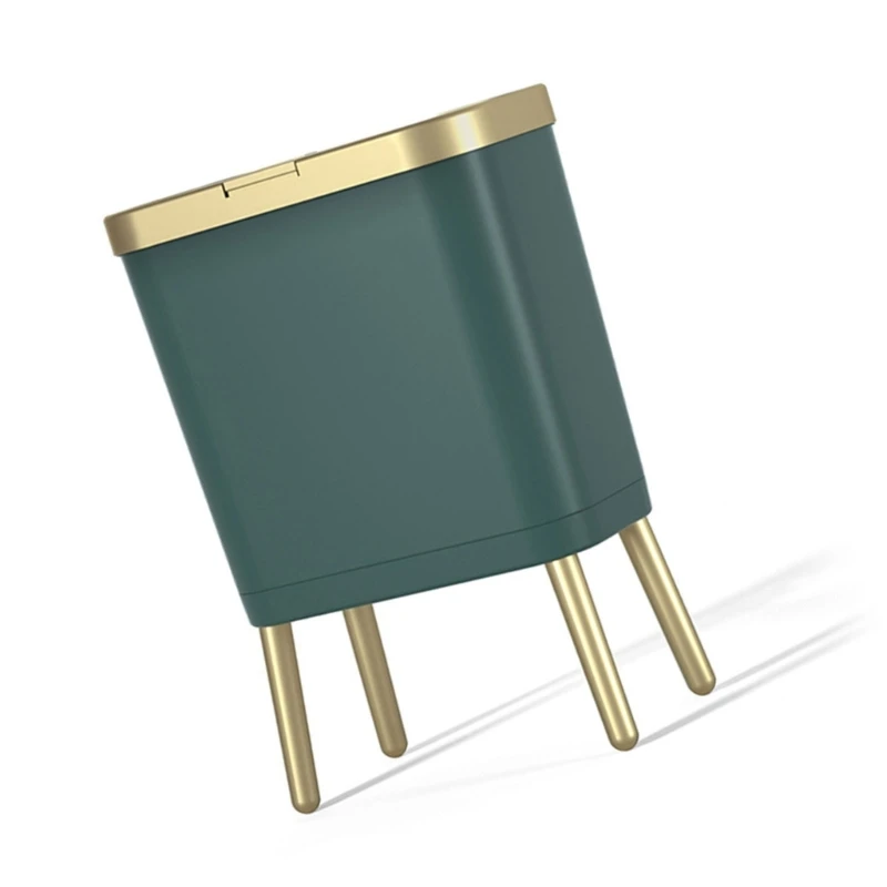 Hygienic High Footed Waste Bin with Easy Press Open Lid Waste Bin for Daily Use Dropship