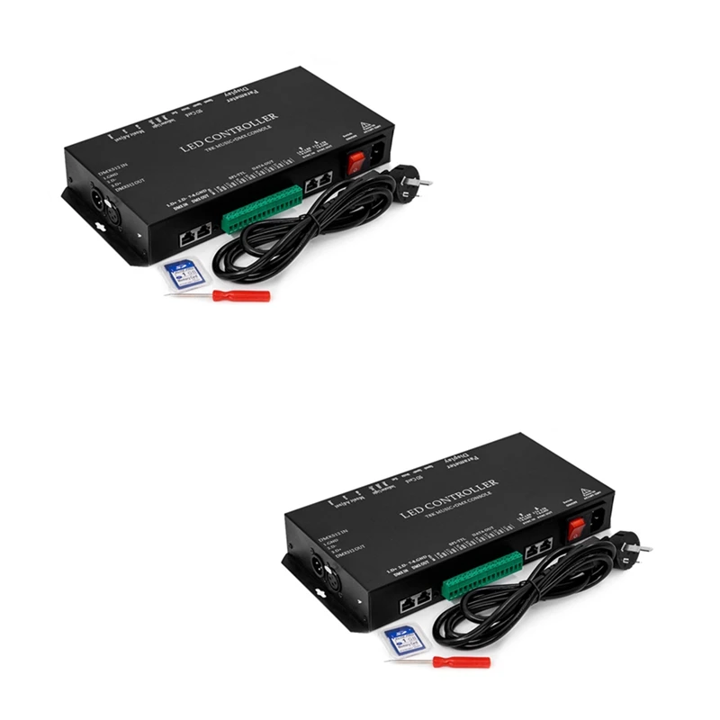 Nuova porta per Console T8K Music + DMX a 8 canali con microfono In/Aux nel Controller per strisce luminose a Led SPI-TTL per WS2811 WS2812B