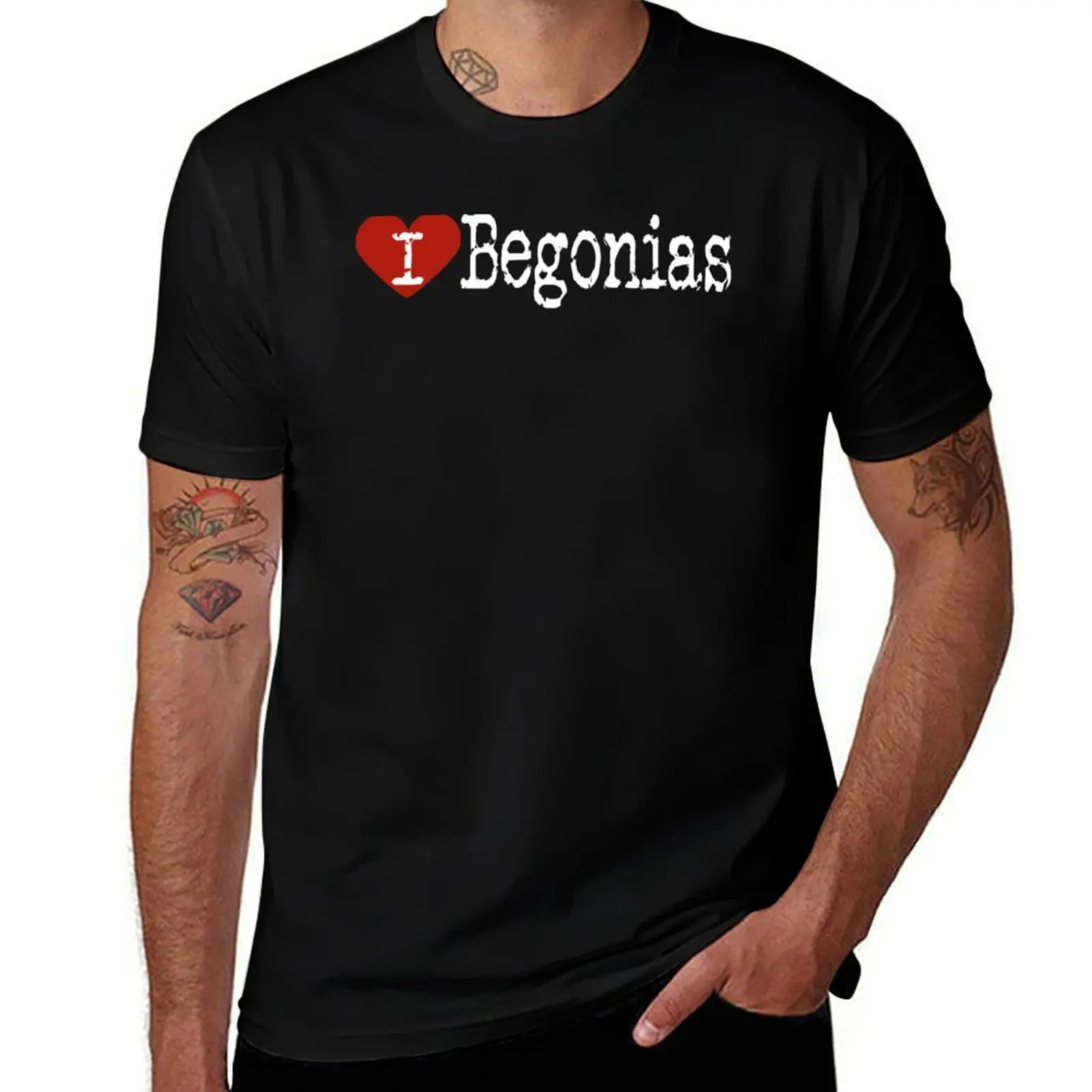 

I Heart Begonias Love Begonias T-Shirt tshirts personalised oversized graphic tee big and tall t shirts for men