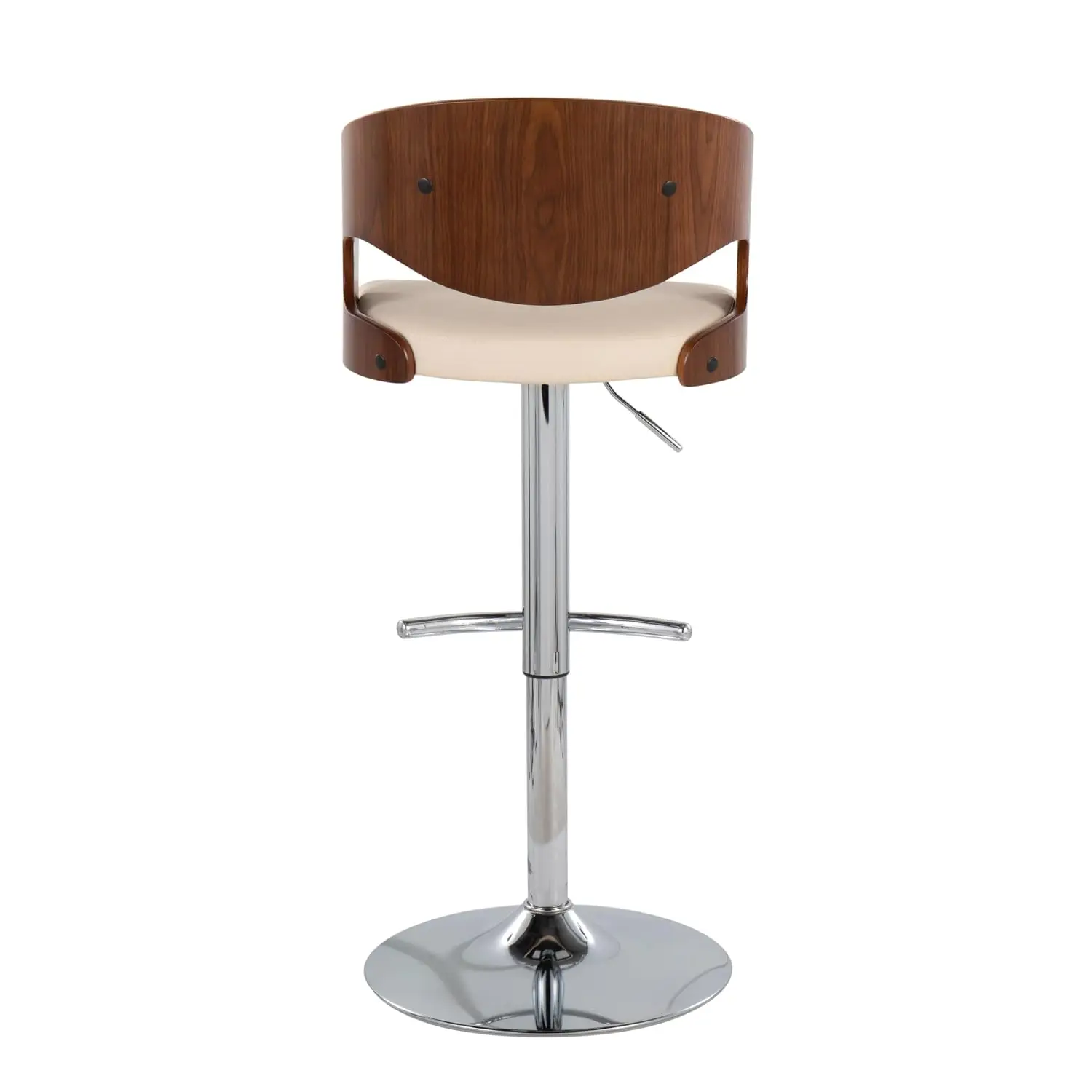 Adjustable Swivel Bar Stools Set of 3, Chrome Metal Counter Height Barstools for Kitchen Island, Customized - view 5
