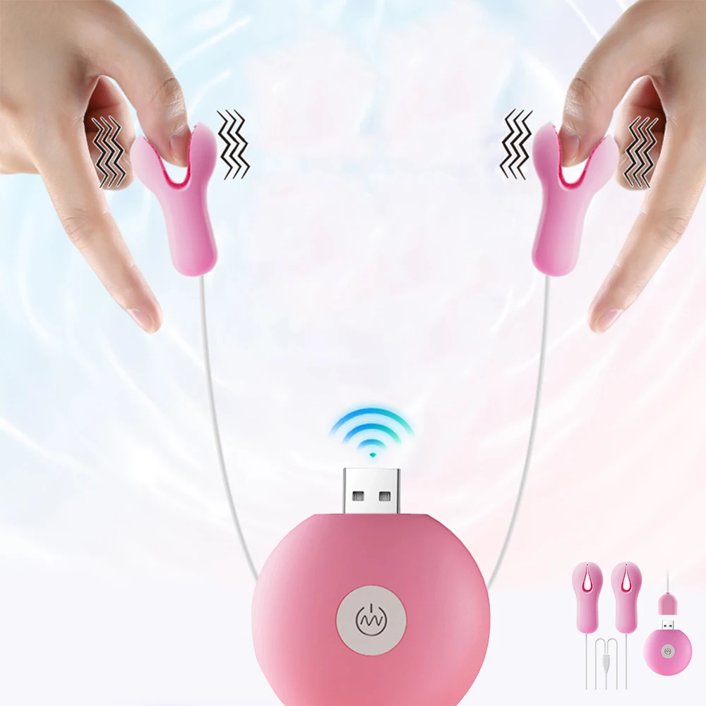 Sex Toy Electric Wearable Nipple Clip Vibrator Erotic Tease Nipple Breast Masturbator G-spot Massage Stimulator Female Adult Toy