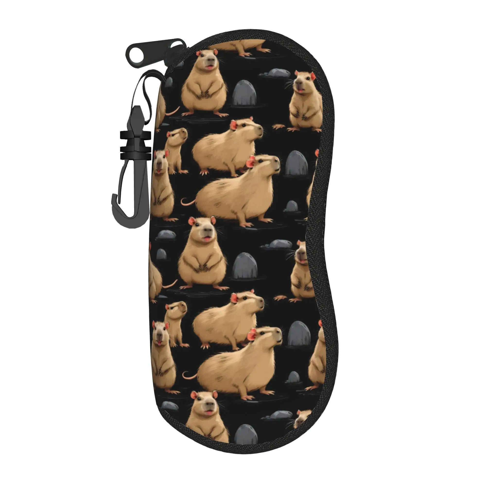 cute Capybara Glasses Case Men Women Printing Box  Glasses Storage Box Anti-Pressure Glasses Box
