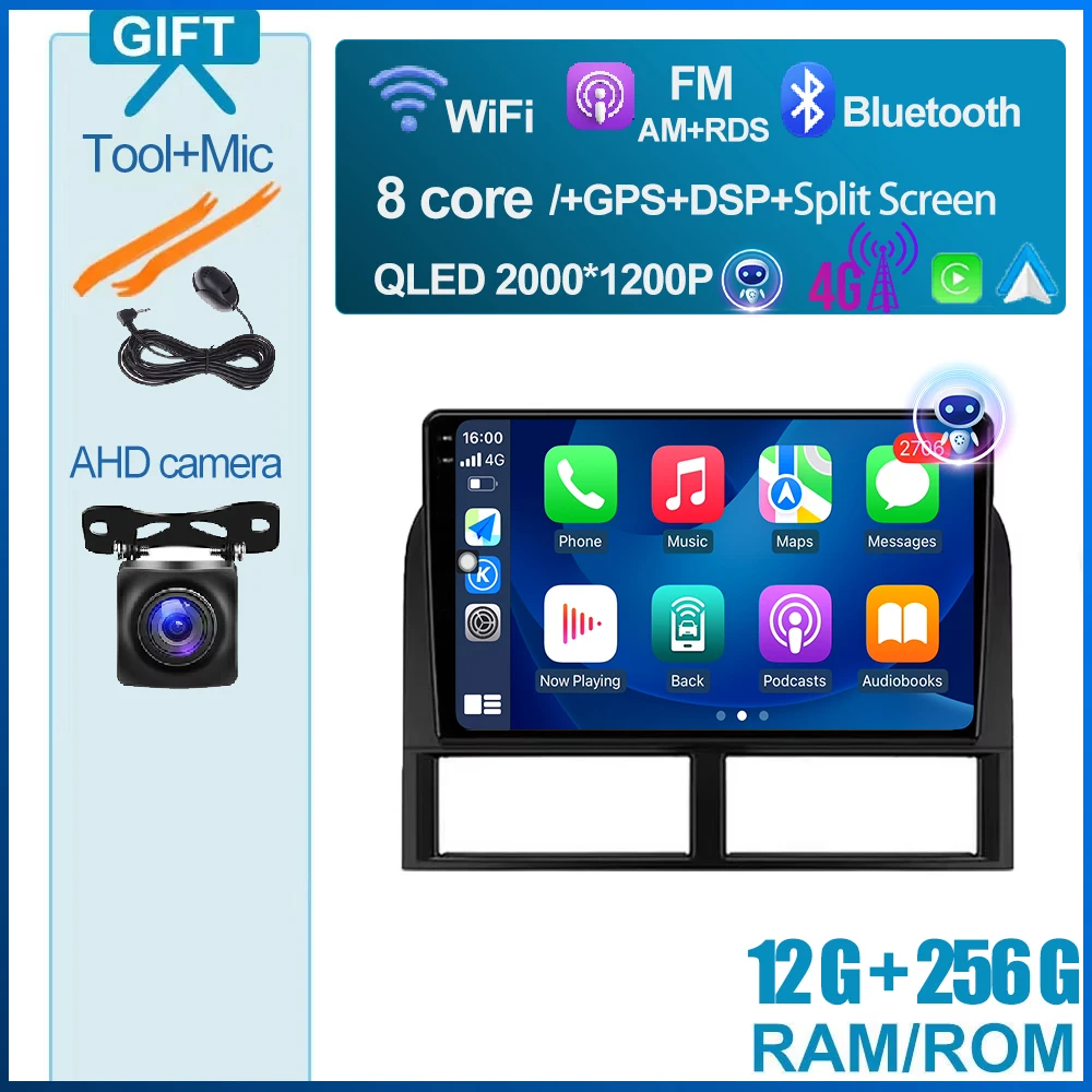 Carplay Android 15 Autoradio Voor Jeep Grand Cherokee II WJ 1998-2004 Multimedia Stereo Speler WiFi GPS navigatie Bluetooth