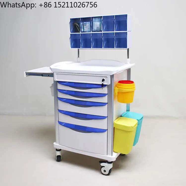 Practical Medical Storage Cart Corrosion Resistant - Trolley Professional Medical Cart With Wheels