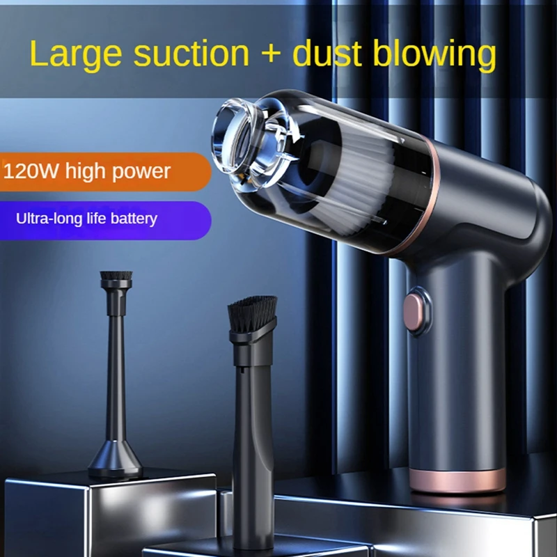 

Portable Car Vacuum Cleaner Handheld Vacuum Dual-Purpose Dust Catcher For Home Office