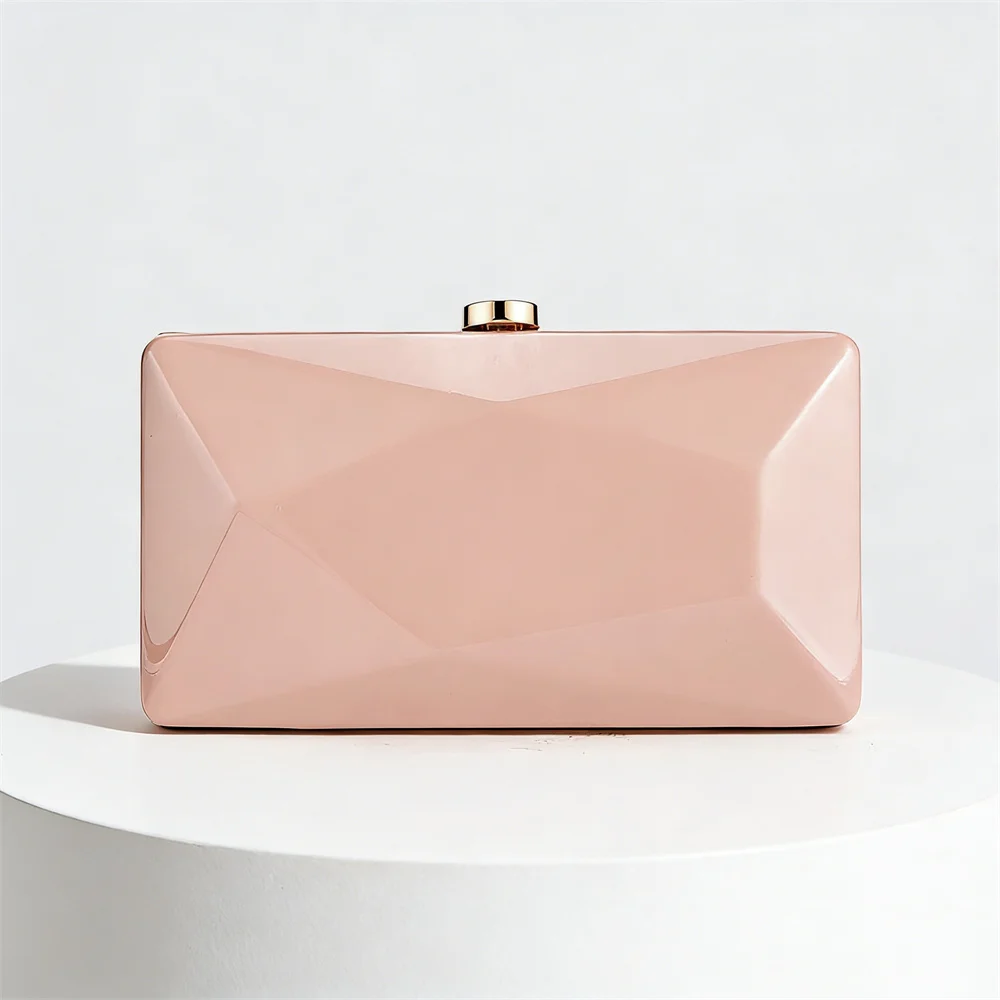 

Пластиковая женская мини-сумочка ручной работы для пляжа, полигональная геометрическая вечерняя сумочка-клатч, женская свадебная сумочка-клатч, сумка через плечо на цепочке для невесты