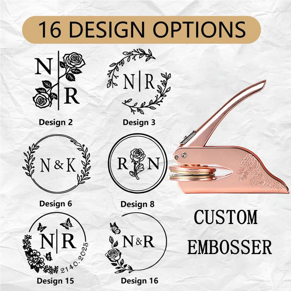 Embosser Stamp LOGO Customized Wedding Library Book Private Seals Customization Envelope Party Invitation Embossing Stamps DIY