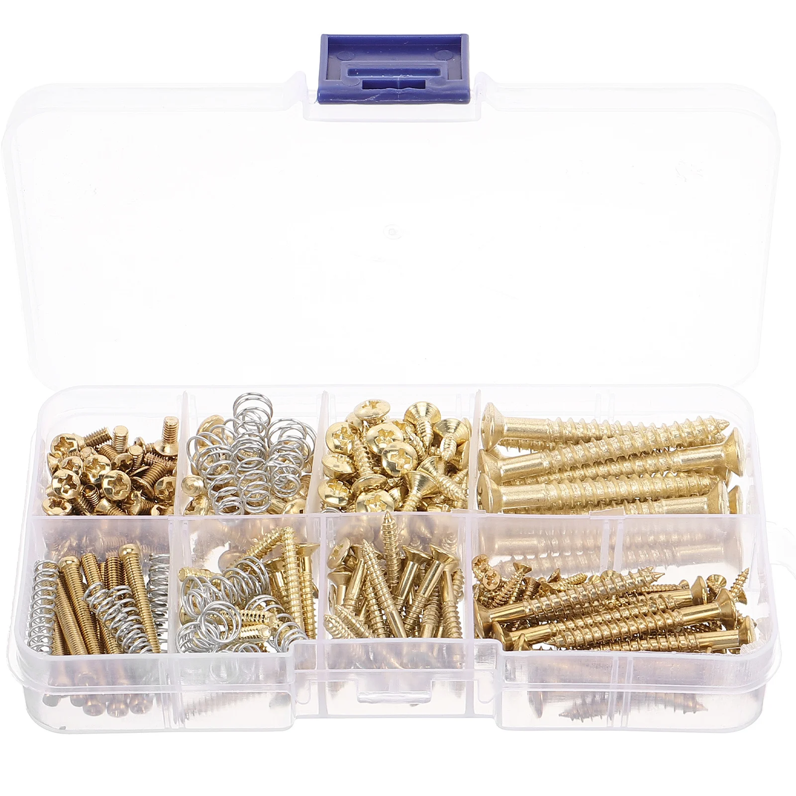 1 Satz Gitarrenschrauben-Kombi-Set, multifunktionale Werkzeuge für Gitarristen, Gitarrenbauer, einschließlich 8 Arten von Schrauben für verschiedene Reparaturen