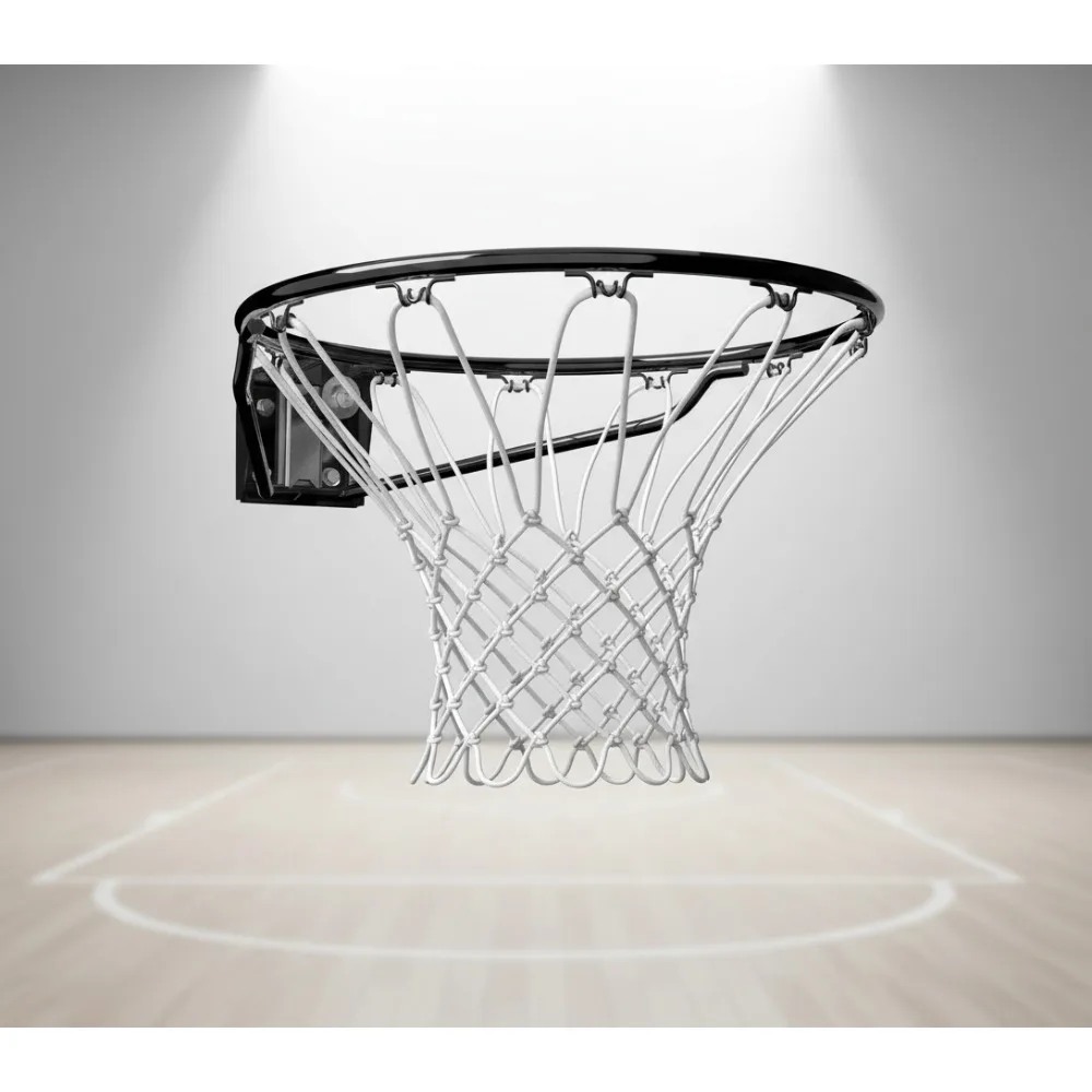 

Профессиональное 18-дюймовое стальное баскетбольное кольцо с сеткой — фиксированные/разрывные варианты для внутренних и наружных болей