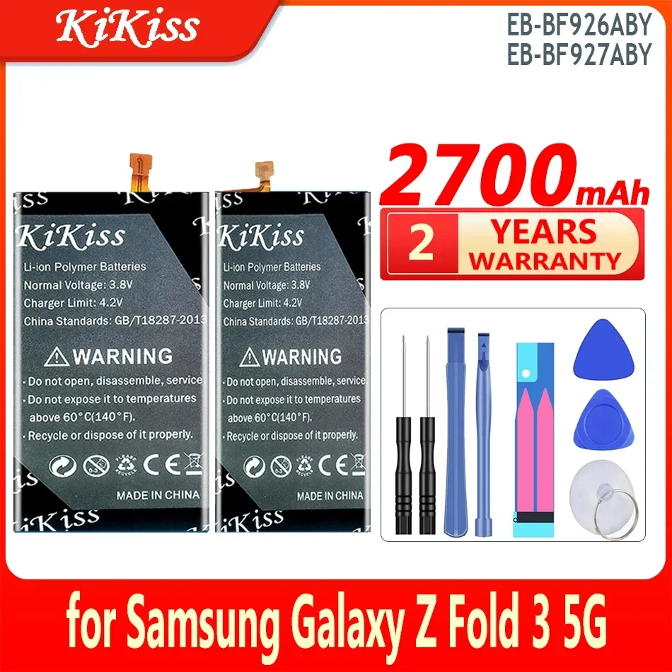 KiKiss Battery EB-BF926ABY EB-BF927ABY 2500mAh/2700mAh for Samsung Galaxy Z Fold 3 Fold3 5G High Capacity Bateria