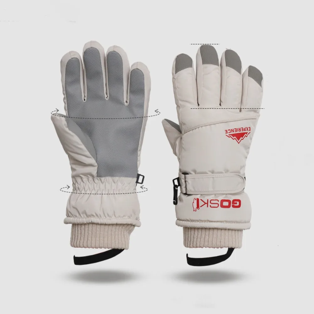 

Simple Keep Warm Snowboard Gloves Windproof Waterproof Skiing Gloves Touch Screen Thicken Full Finger Mittens Outdooor