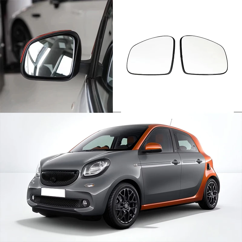 Auto Accessories Heated side mirror glass Smart Fortwo Forfour 451 453 for Renault Twingo 2015 2016 2017 2018 2019 Rear view mir