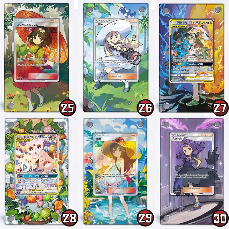 

Pokemon Lillie Umbrella Bearer Lillie Tourist Mario Water Lotus Cynthia Extended Card Brick Photo Frame PTCG Gift Toy No Card