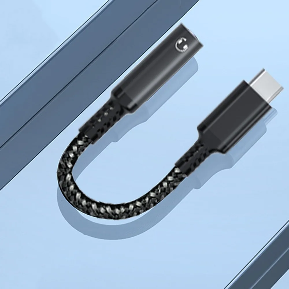 

USB Type C Headphone Adapter Cable Audio Cable 3.5 Jack Type-c 3 5 Jack Audio Cable Braided HiFi USB C To 3.5 MM Jack Adapter
