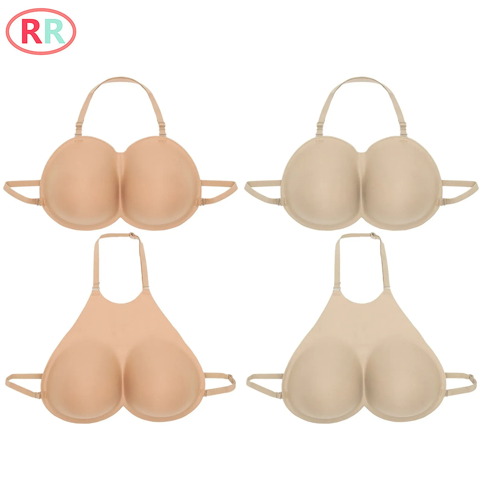 

Adjustable Straps Fake Breasts Huge D Cup Sponge Fake Boobs Breastplate for Transgender Crossdresser Drag Queen