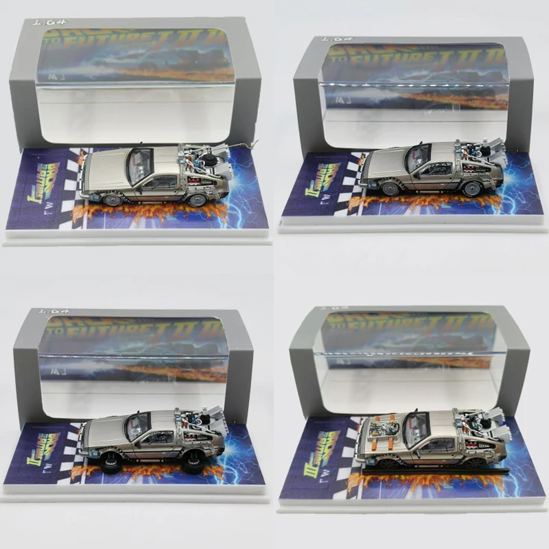 Diecast 1:64 Scale DeLorean MC-12 Back to The Future Time car Alloy Car Model Adult Colletcion Souvenir Static Display Gift