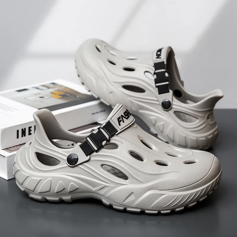 

New Men's Outdoor SandalSport Slippers Beach Slides Breathable Clogs Men Casual Garden Shoes Non-slip Men Outdoor Hiking Sandal