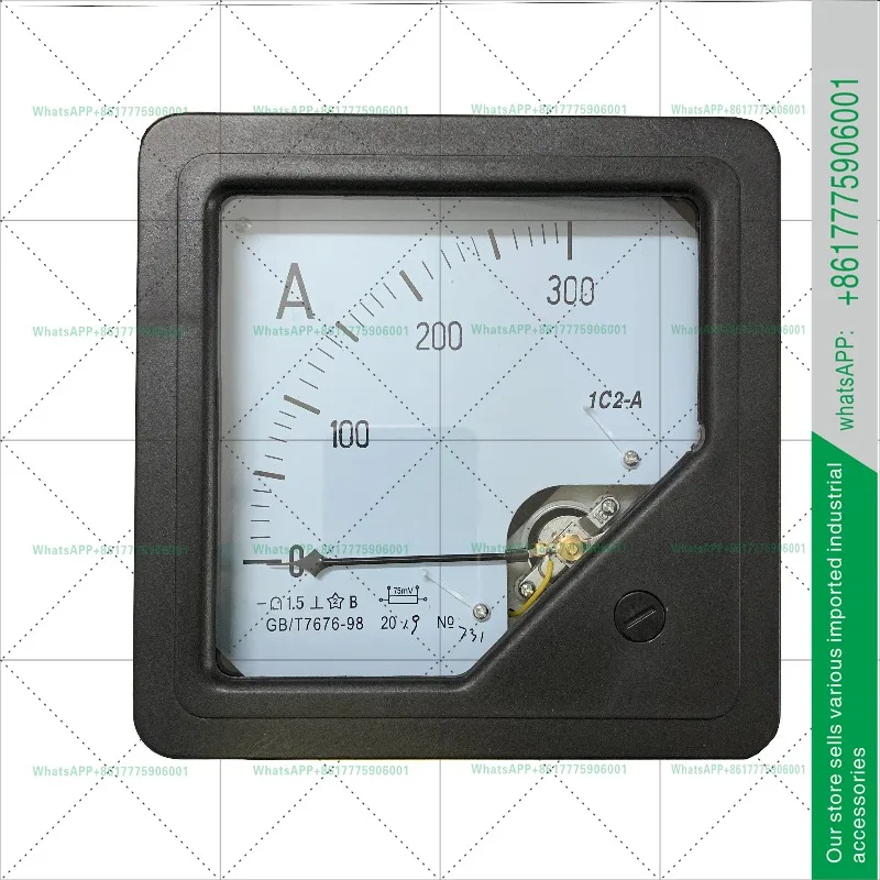 1C2 300A DC Ammeter Voltmeter 75MV 1c1 1t1 DC Current 160mm Ammeter