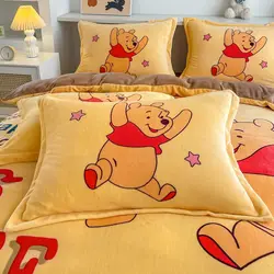 1 pz Disney Winnie The Pooh federa in pile cartone animato carino caldo peluche federa casa soggiorno camera da letto scuola dormitorio Decor