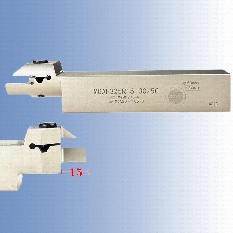 Imagem -02 - Inserções de Cortador de Torno de Aço End Face Grooving Turning Tool Holder Mgmn Mgah320r Mgah325r Mgah420r Mgah425r Mgah 325 Cnc