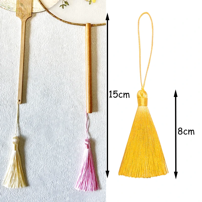 5pcs/10pcs 8cm Tassels Soft Elegant Handmade Silky Tassels with Cord Loop DIY Accessories for Bookmark Jewelry Making