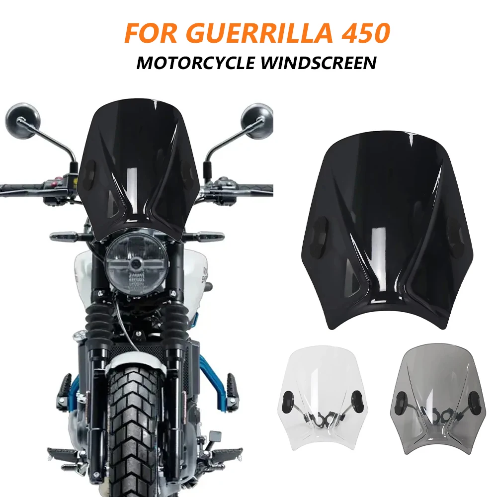 Parabrezza Anteriore per Moto Guerrilla 450, Deflettore Aerodinamico, Protezione Scudo, Nuovo Kit