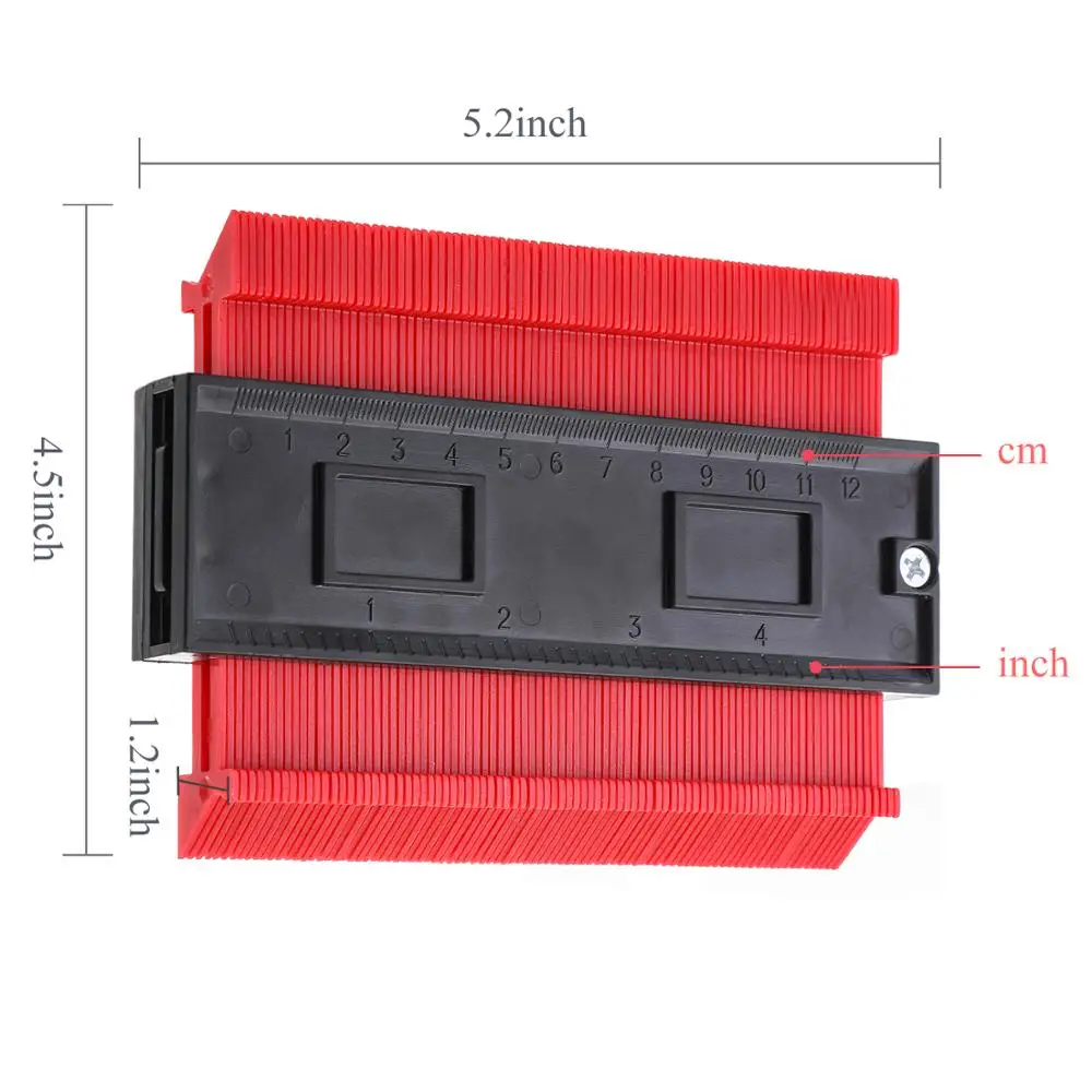 Onnfang Shape Gauge Duplicator Profile Duplication Gauge Contour Template Plastic Contour Copy Duplicator Measuring Tool