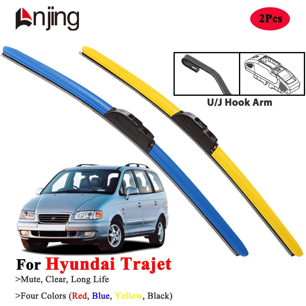 

LNJING Colorful Wiper Blades For Hyundai Trajet MPV 1999-2008