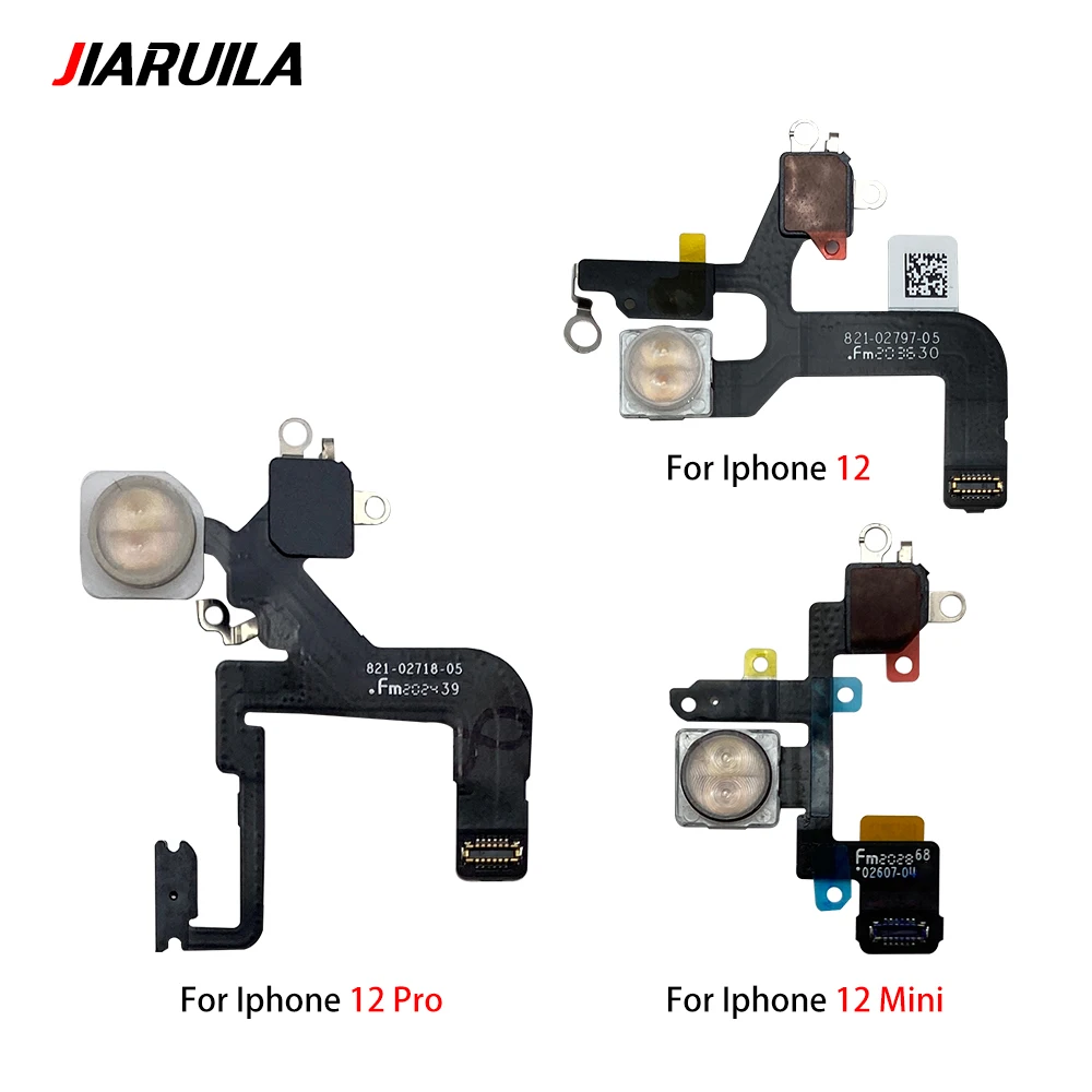 New LED Flash Light Sensor Flex Cable For iPhone 12 13 14 15 Pro Max Mini Proximity Distance Ambient Repair Parts