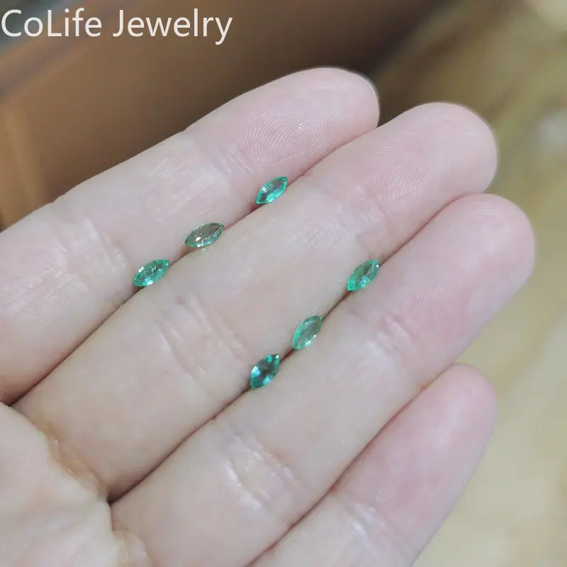 Marquise Cut 2.5mm *5mm Natural Emerald Loose Gemstone for Jewelry DIY