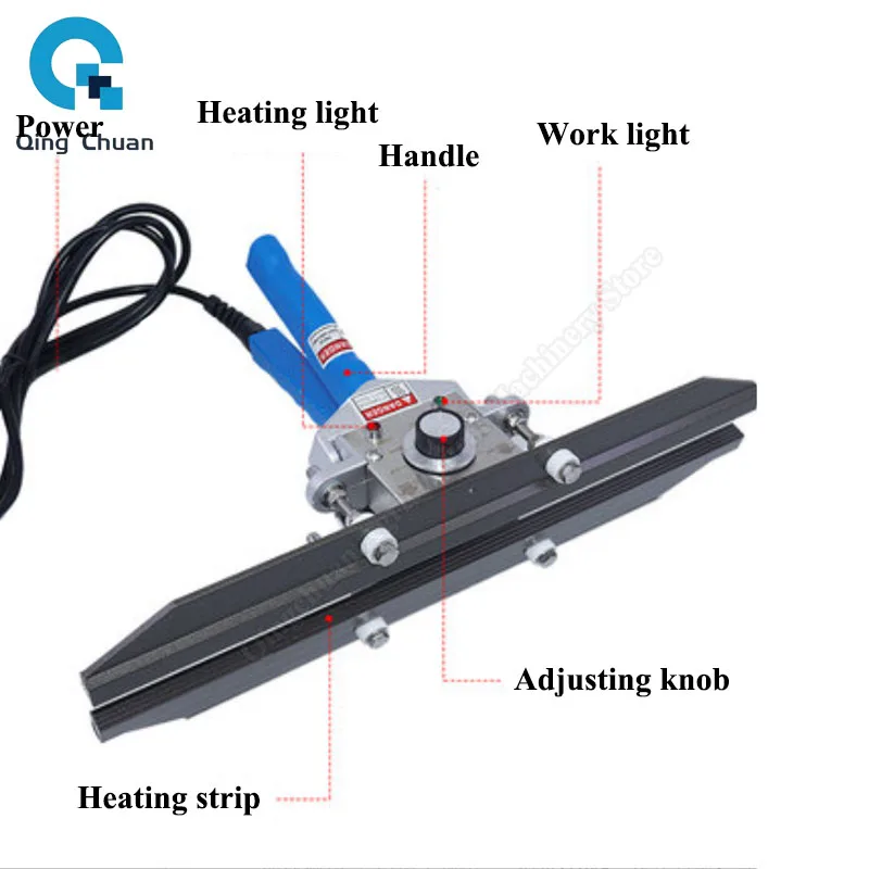 آلة الختم التجارية اليد كليب من نوع الحرارة الكهربائية الألومنيوم احباط حقيبة كرافت ورقة حقيبة السدادة صانع التعبئة