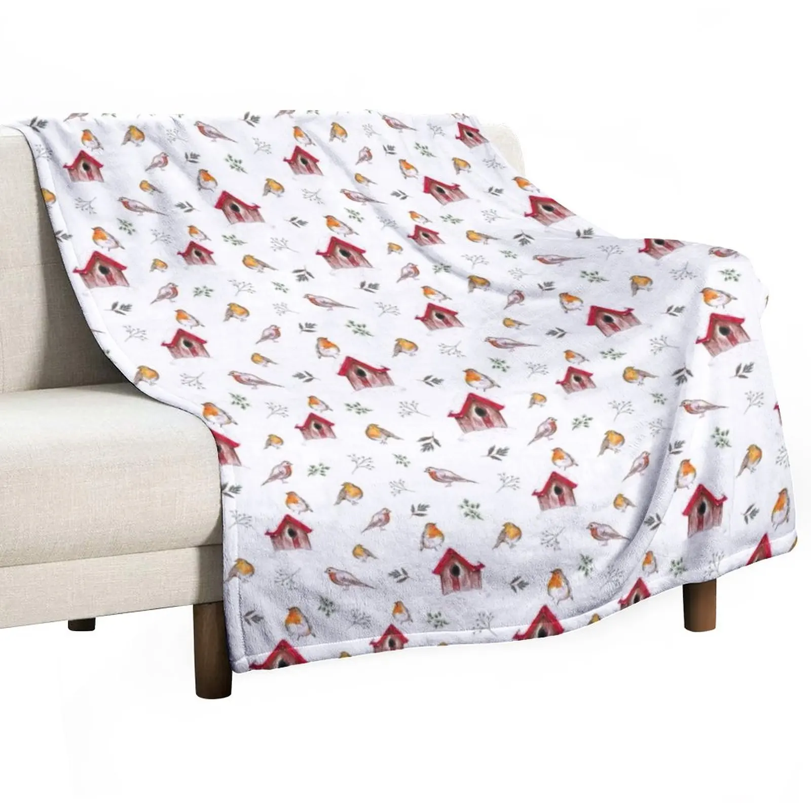 

Winter Robins Throw Blanket Hairy Blankets wednesday For Sofa