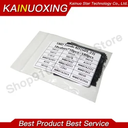 Transistor Assorted Kit (SOT-23) 18kinds*10pcs=180pcs 2N2222 S9013 S9014 S9015 S9018 S8050 S8550 5551 5401 2N3904 2N3906 C1815