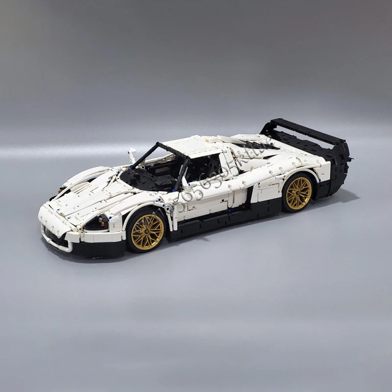 3979 أجزاء MOC التكنولوجيا سباق الأبيض السوبر نموذج بنة سرعة الطوب سيارة لعب الأطفال هدايا عيد الميلاد شعبية