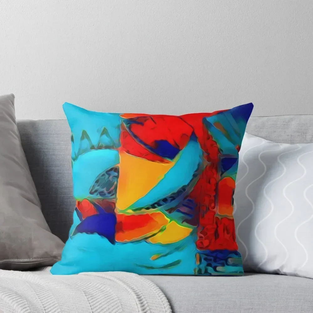 

Play of colours with red, orange and blue tones Throw Pillow home decor items Cushions For Decorative Sofa bed pillows pillow