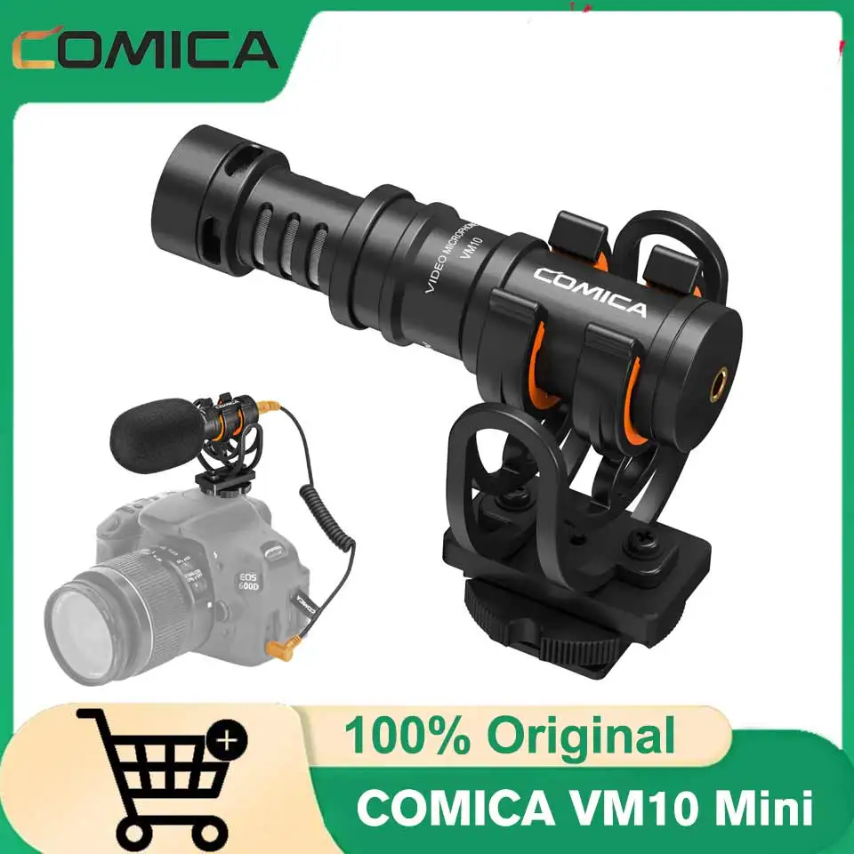 

COMICA VM10 Mini Cardioid Condenser Shotgun Microphone Full Metal Design Plug and Play for Smartphones Cameras