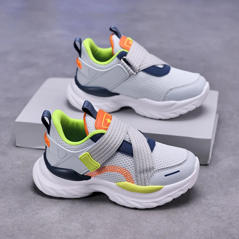 Boys' Sport Shoes Breathable Mesh Running Shoes Comfortable Casual Sneakers for Autumn Winter PU Leather EVA Sole