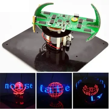 New DIY Spherical Rotating LED Kit POV Soldering Training Kit