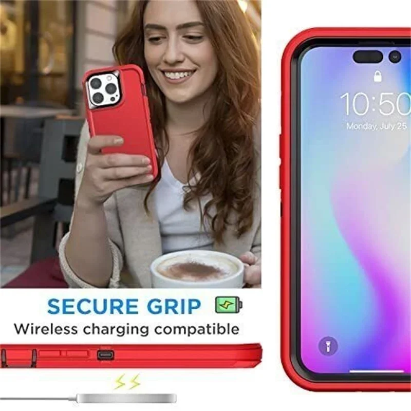 Armor Rugged Case for IPhone 16 15 14 13 12 11 Pro Max Plus SE2 7 8 6 6s Plus X XS MAX XR Waist Pack Belt Clip Ott Armor Box