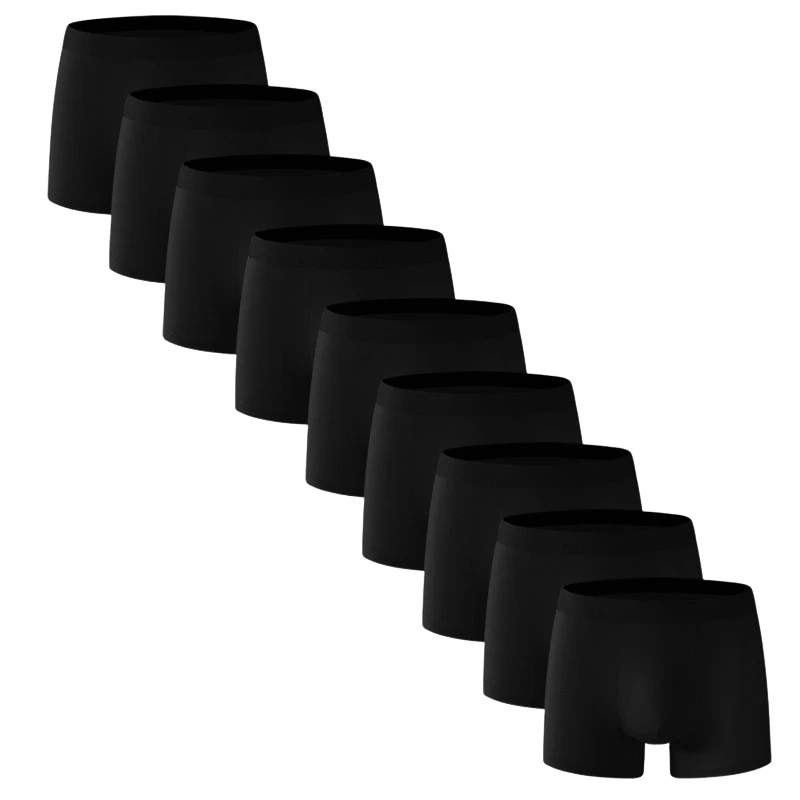 

Мужские однотонные черные боксеры: ультрамягкие, дышащие, эластичные, для повседневной носки, оптовая упаковка, легко стираются, удобно менять.