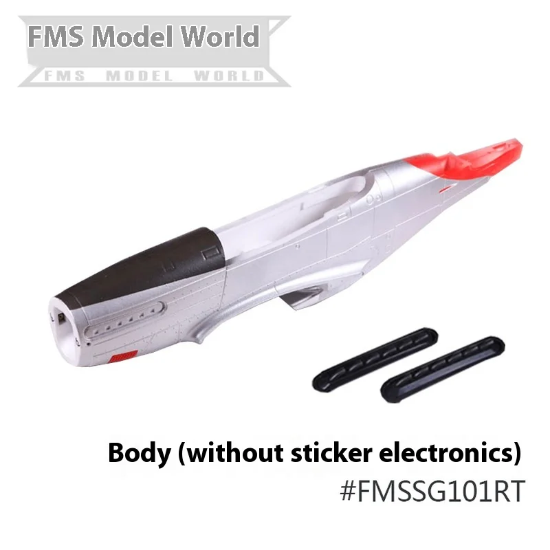 Fms 1700mm P51 Mustang queue rouge avion accessoires corps ailes principales couvercle de palette hélice train d'atterrissage couvercle de tête