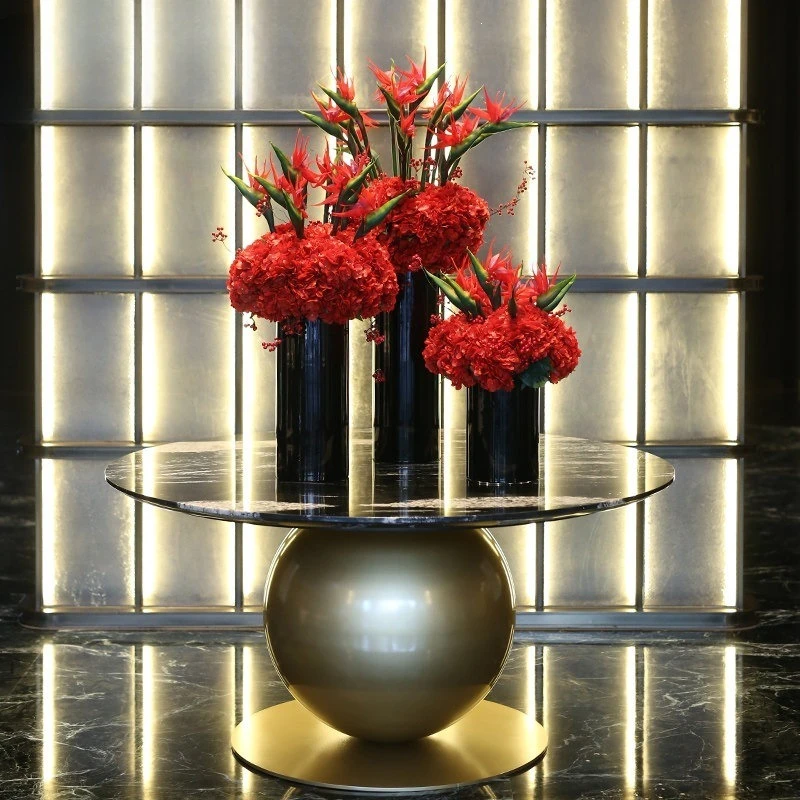 Hotel lobby artificial flower New Year's decorative flower ornament atrium round table hall villa sales shopping mall club fake