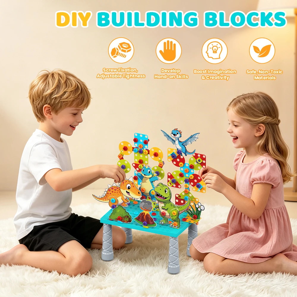 Nut installation Disassembly Match Tool Kit Educational Assembled Sets Design Screwing Blocks Toys for Boys Kids Birthday Gifts view 2