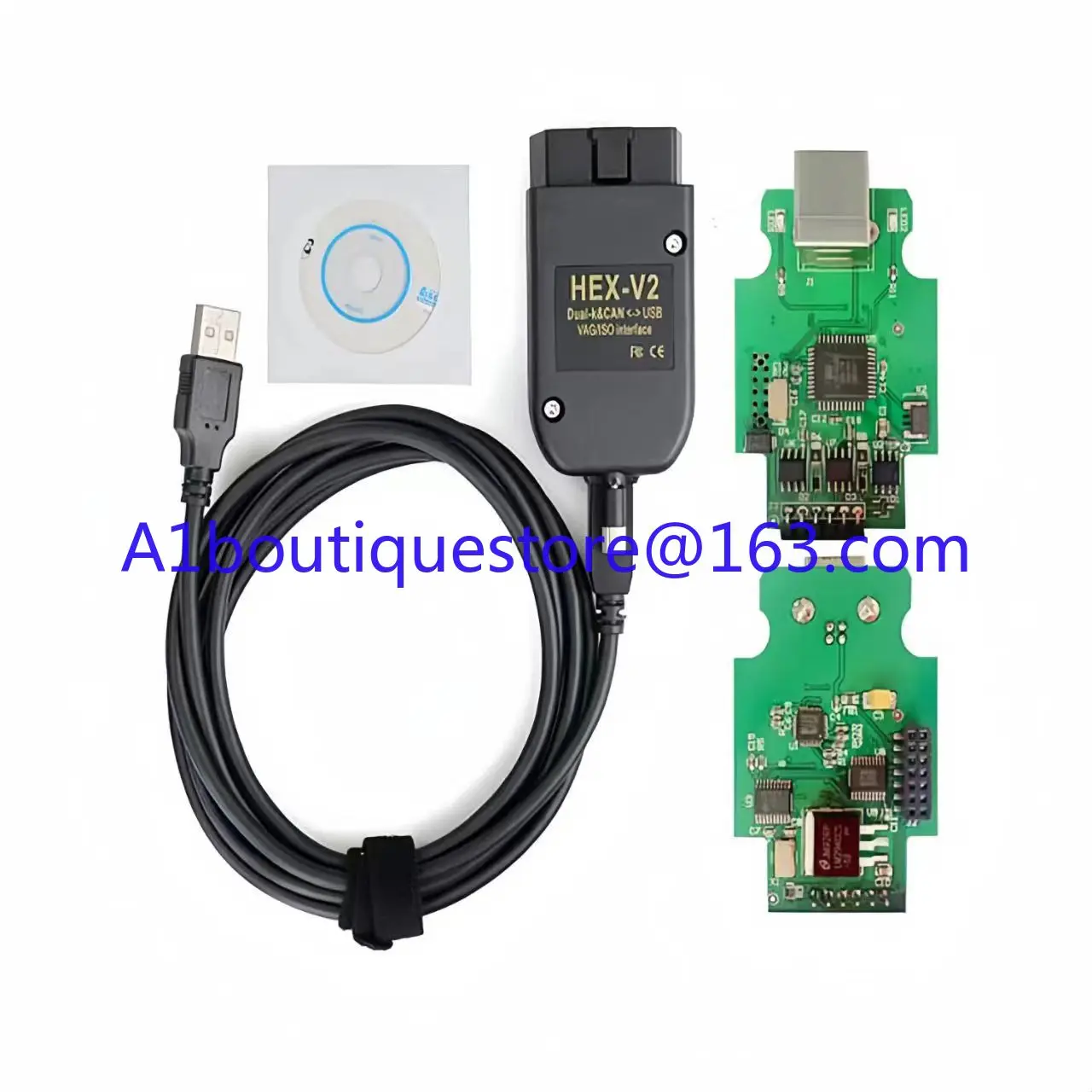 HEX V2 VAGCOM V22.10 V23.3 VCDS 5053 AT162+FT232 Multilingue 5054